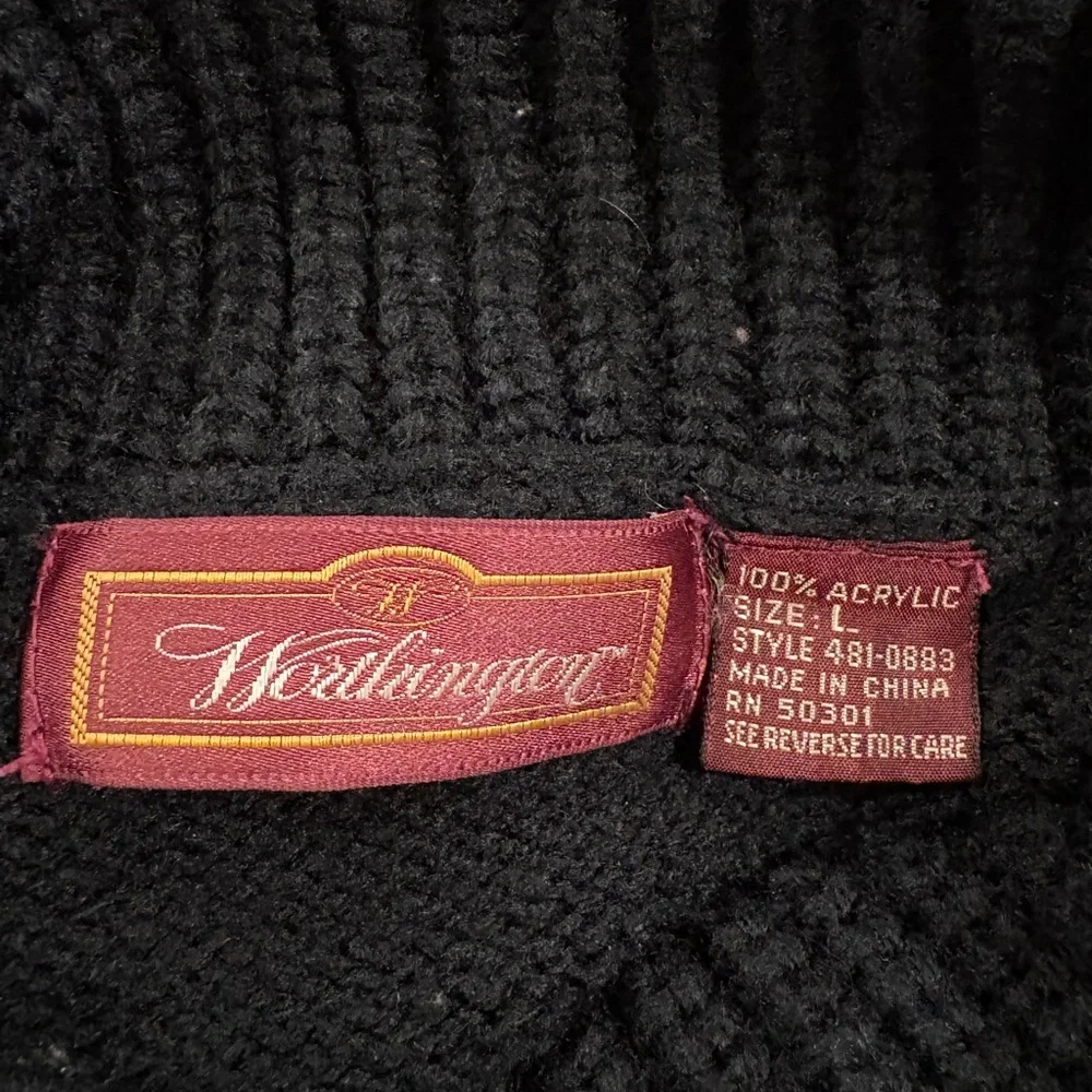 Vintage Worthington Patchwork Sweater - Picture 2 of 4